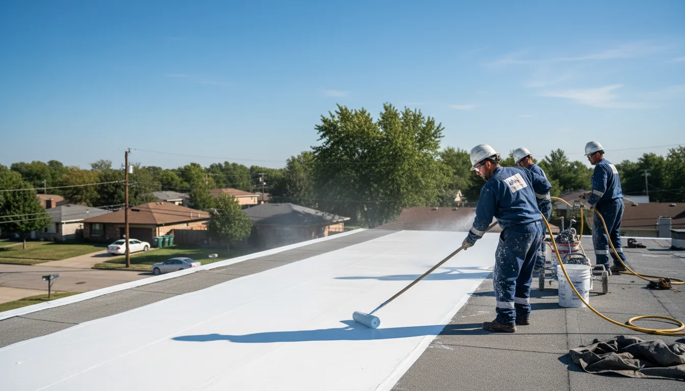 Commercial roof coating in Rock View, WV near me